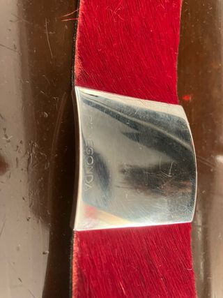 Bracciale Pianegonda Argento e Pelle Rossa