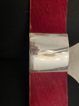 Bracciale Pianegonda Argento e Pelle Rossa