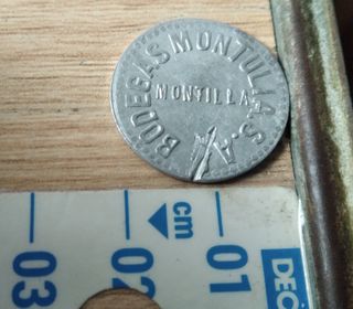 Moneda Bodegas Montulia 25 Centimos. Montilla