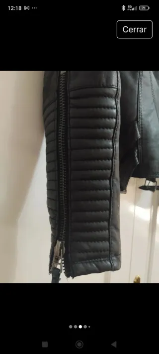 Chaqueta Biker Piel Negra