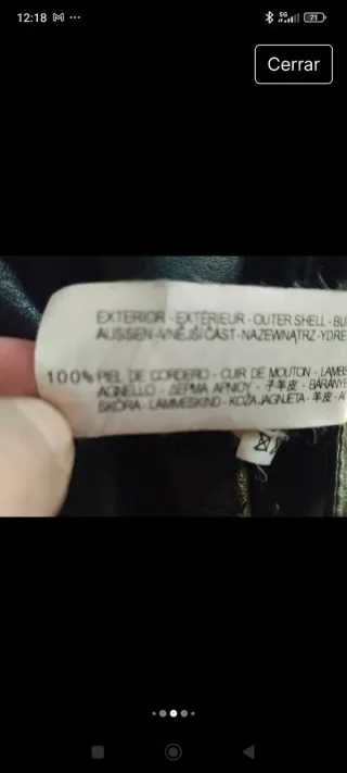 Chaqueta Biker Piel Negra