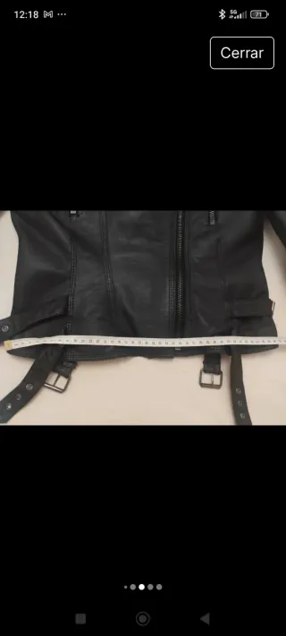 Chaqueta Biker Piel Negra