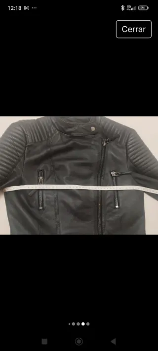 Chaqueta Biker Piel Negra