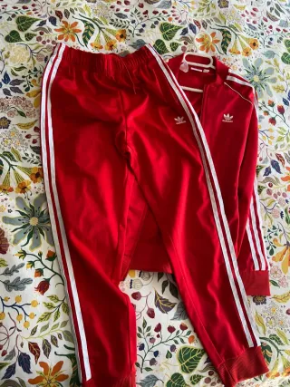 Chándal Adidas Rojo Talla Adolescente L