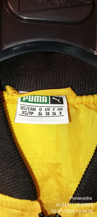 Conjunto Puma: Chaqueta y Camiseta Azul/Amarillo