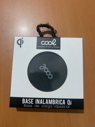 Base Carga Inalámbrica Qi Cool Negra