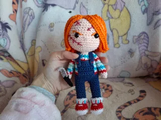 Amigurumi Halloween Chucky + Llavero Fantasma