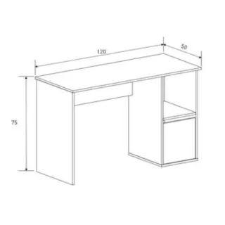 Escritorio con puerta y almacenaje