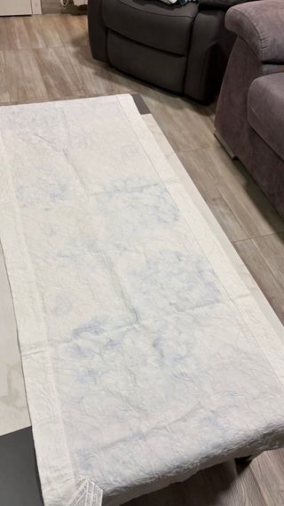 Camino de mesa Zara Home flores azules