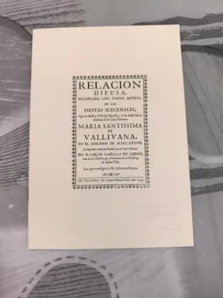 Libro antiguo Morella / Castellón (1739)