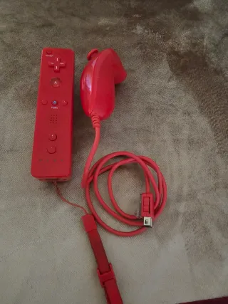 Mando Wii Rojo + Nunchuk