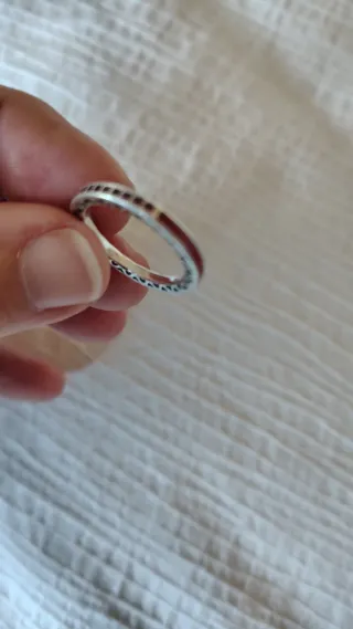 Anillo Pandora Plata y Rosa con su estuche