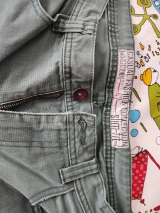 Pantalón vaquero verde Casual F. Talla 42