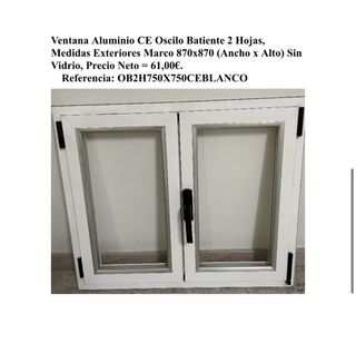 Ventana Aluminio Oscilobatiente 87x87cm