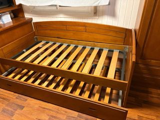 Cama nido de madera maciza con somieres – Muy buen