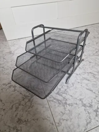 Bandeja organizadora de escritorio metálica