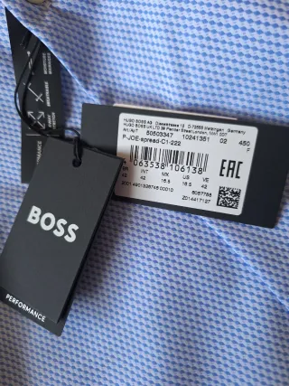 Camisa Boss Azul Nueva con Etiqueta