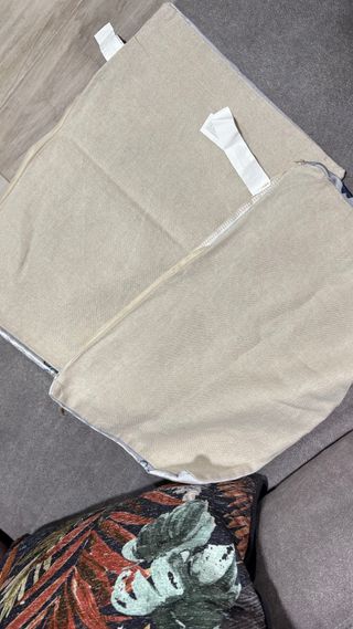 Funda Cojín Zara Home Floral Gris Azul