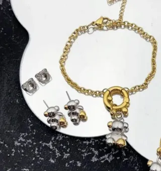 Conjunto Tous Oso Dorado y Plateado se vende junto