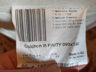 Colchón 90 y Somier Lamas juntos o separados