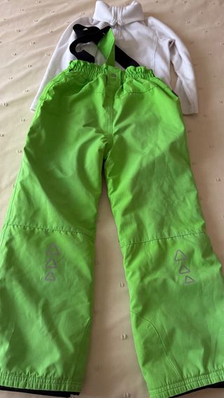 Pantalón de esquí verde talla 8