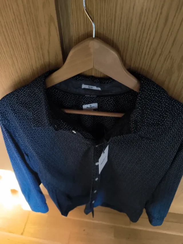 Camisa Pepe Jeans azul y blanca