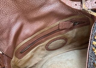 Borsa Fendi a pois marrone e oro