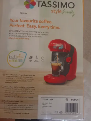 Cafetera Bosch Tassimo Compacta Roja