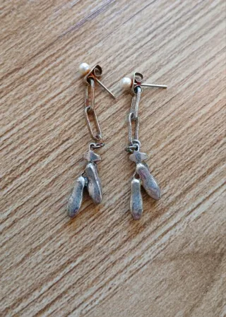 Pendientes Zapatillas Bailarina Zara Plata