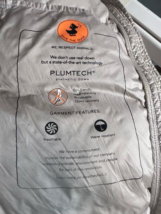 Plumífero Largo, perla, Save The Duck Talla M