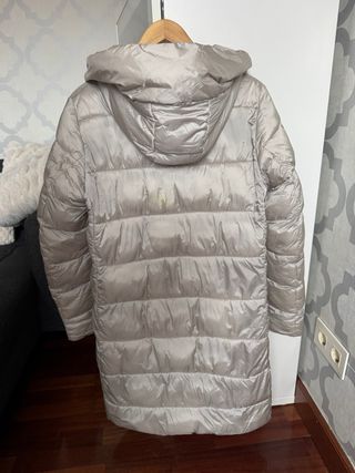 Plumífero Largo, perla, Save The Duck Talla M