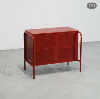 Mobile Ikea Rosso Metallo 4 Cassetti