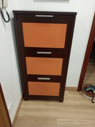 Mueble zapatero madera y cristal!!Urge venta!!!