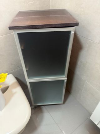 Muebles de baño madera y cristal
