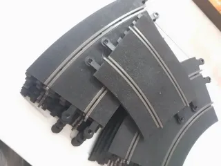 Lote curvas Scalextric negras 15 piezas