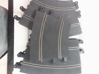 Lote curvas Scalextric negras 15 piezas