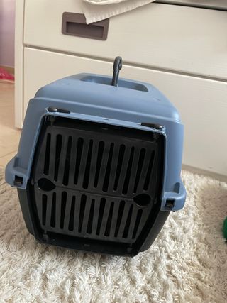Transportín para gatos azul y negro Tiendanimal.