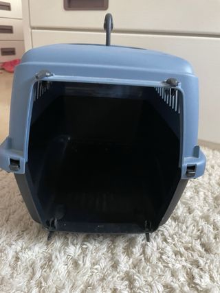 Transportín para gatos azul y negro Tiendanimal.