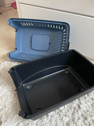 Transportín para gatos azul y negro Tiendanimal.