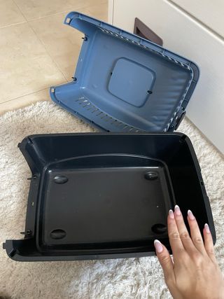 Transportín para gatos azul y negro Tiendanimal.