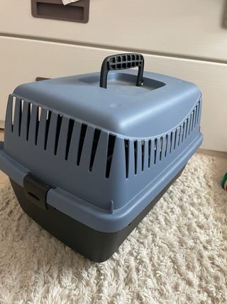 Transportín para gatos azul y negro Tiendanimal.