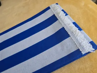 Cortina Toldo Rayas Azul y Blanco