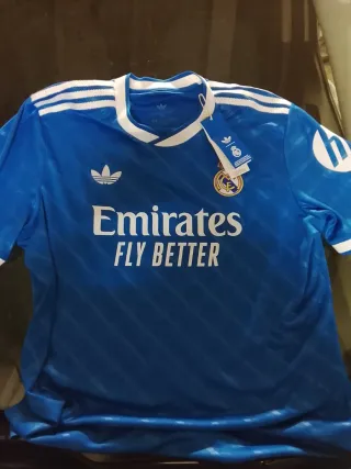 Camiseta Real Madrid Adidas Azul Talla M