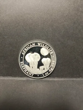 Onza Plata Elefante Somalia 1 oz Ag 999