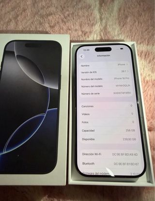 iPhone16 Pro 256GB 99% batería