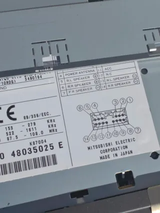 Radio Cassette Mitsubishi MZ311762