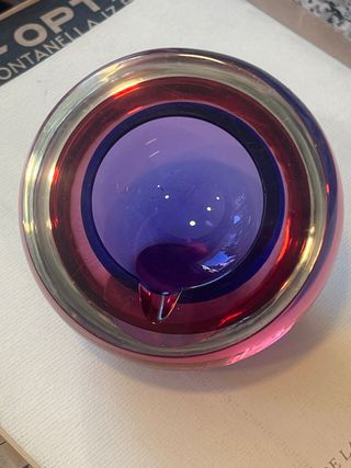 Cenicero Murano Sommerso Mid Century