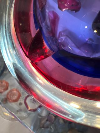 Cenicero Murano Sommerso Mid Century