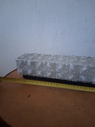 Lampadario antico in vetro trasparente