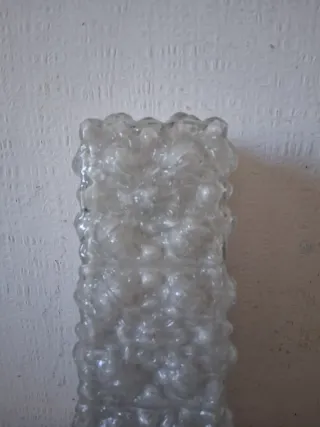 Lampadario antico in vetro trasparente